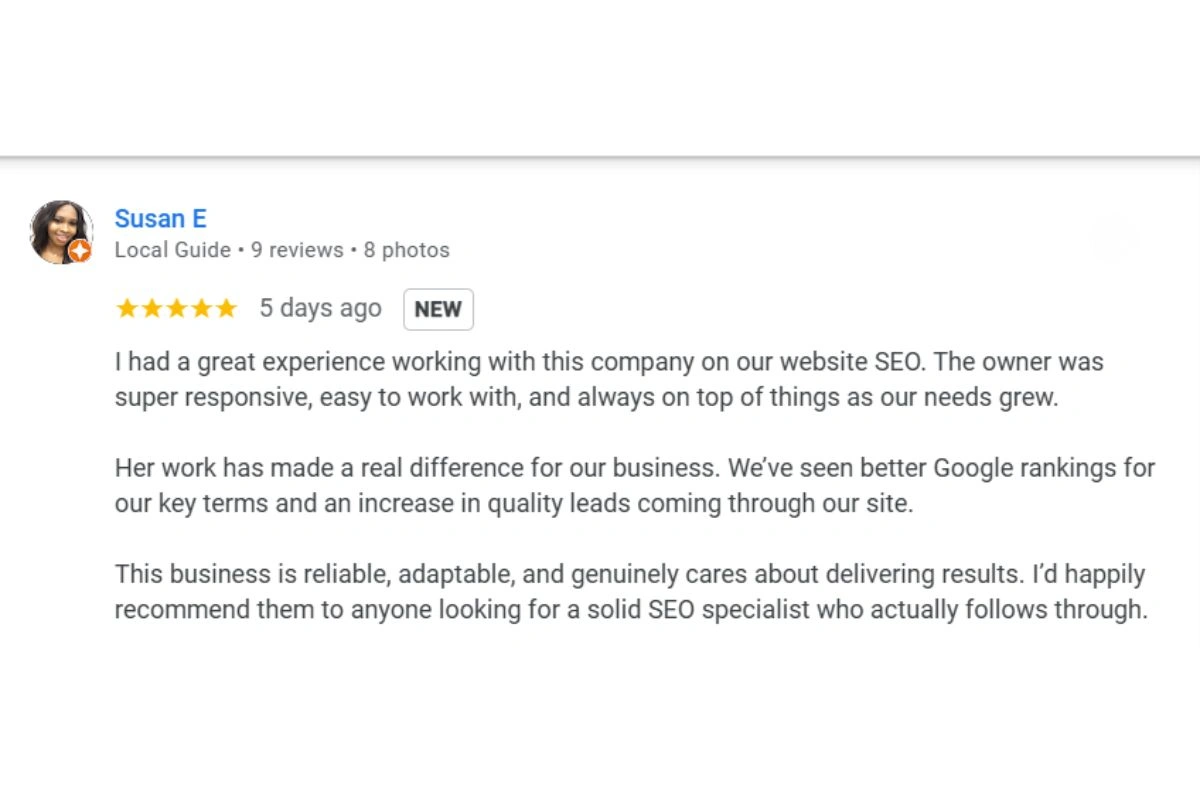 Incubate Google Review