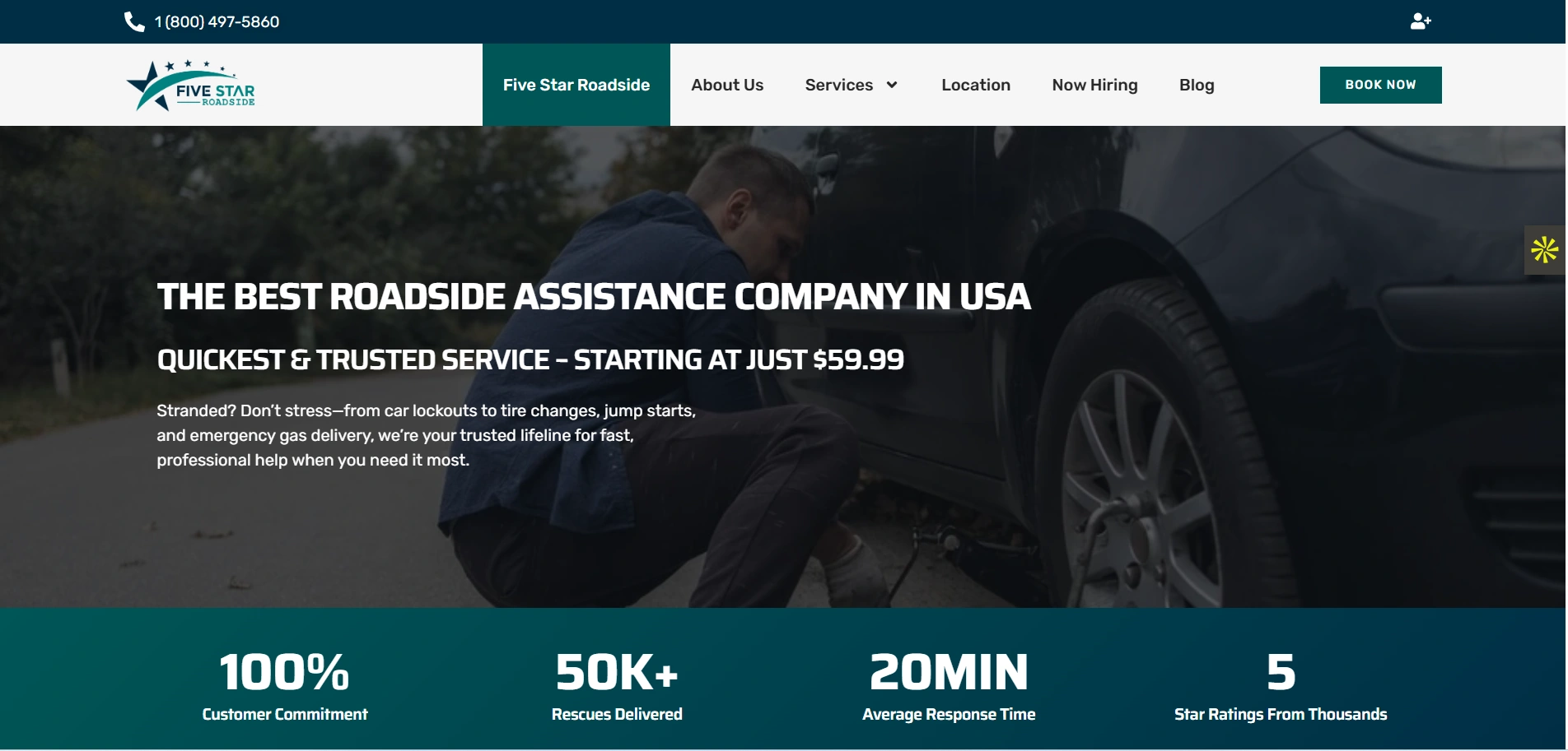 Five Star Roadside website