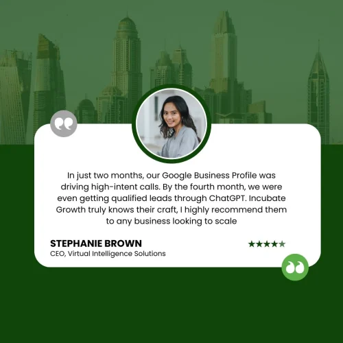 Incubate Growth Testimonial - Stephanie Brown